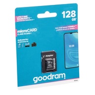 Pamäťová micro SD karta Goodram 128 GB Class 10 UHS-I s adaptérom Pamäťová micro SD karta Goodram 128 GB Class 10 UHS-I s adaptérom