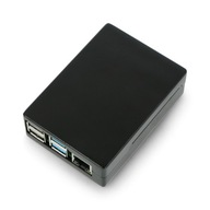 Puzdro pre Raspberry Pi 4B - hliník - čierne Puzdro pre Raspberry Pi 4B - hliník - čierne