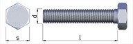 Šesťhranné skrutky M10x35 DIN 933 trieda 5.8 1 kg Šesťhranné skrutky M10x35 DIN 933 trieda 5.8 1 kg