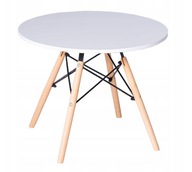 Okrúhly stôl 60 cm moderný biely DSW