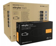 NITRILOVÉ BEZPRÁŠKOVÉ RUKAVICE ČIERNA 100KS XS x10 NITRILOVÉ BEZPRÁŠKOVÉ RUKAVICE ČIERNA 100KS XS x10