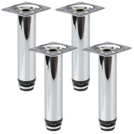 4x Nábytková noha, nastaviteľná noha fi25 ATM H-150mm CHROME DN-737 4x Nábytková noha, nastaviteľná noha fi25 ATM H-150mm CHROME DN-737