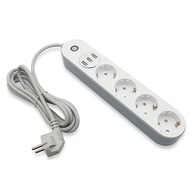 Predlžovací kábel WiFi pásik 4 zásuvky 3 USB porty Predlžovací kábel WiFi pásik 4 zásuvky 3 USB porty