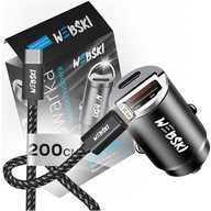 MINI NABÍJAČKA DO AUTO USB-C + BLESKOVÝ KÁBEL MINI NABÍJAČKA DO AUTO USB-C + BLESKOVÝ KÁBEL