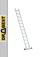 Hliníkový oporný rebrík 1x12 DRABEST+HAK