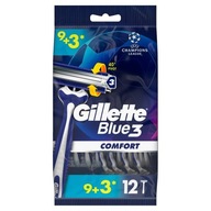 Gillette Blue3 Comfort Jednorazový holiaci strojček 12 ks