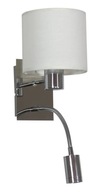 Biele / chrómové nástenné svietidlo s E14 vypínačom + LED Syl