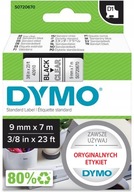DYMO páska D1 40910 9mm 7m čierna/transparent DYMO páska D1 40910 9mm 7m čierna/transparent