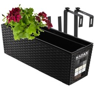 HRNEC HRNEC BALKÓNOVÁ BOX ÚCHYTKY 19x56cm ČIERNA HRNEC HRNEC BALKÓNOVÁ BOX ÚCHYTKY 19x56cm ČIERNA