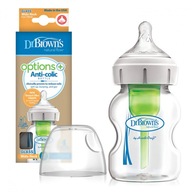 DR BROWN'S OPTIONS Sklenená fľaša 150 ml 0+