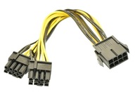PCI-E 8PIN rozbočovač napájania - 2x 6+2PIN Riser