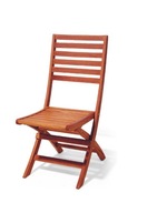 Drevená masívna skladacia záhradná stolička Premium
