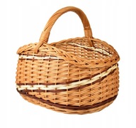 KRÁSNY prútený nákupný košík HUBY PICNIC XL KRÁSNY prútený nákupný košík HUBY PICNIC XL