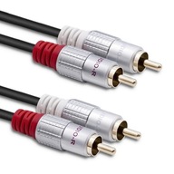 2xRCA samec / 2xRCA samec kábel | 3 m | čierna 2xRCA samec / 2xRCA samec kábel | 3 m | čierna