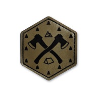 Nášivka na suchý zips AXES khaki forest survival Nášivka na suchý zips AXES khaki forest survival