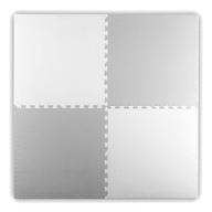 Ricokids Veľká penová podložka, 4-dielne puzzle, biela a šedá