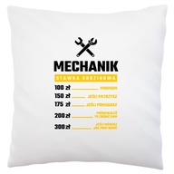 mechanik Hodinová sadzba Biely vankúš mechanik Hodinová sadzba Biely vankúš