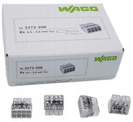 WAGO rýchlospojka 2273-208 Drôt 8x0,5-2,5mm² 50 stupňov WAGO rýchlospojka 2273-208 Drôt 8x0,5-2,5mm² 50 stupňov