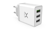 Rýchla nástenná nabíjačka pre telefón KRUX 3xUSB QC 3.0 30W biela Rýchla nástenná nabíjačka pre telefón KRUX 3xUSB QC 3.0 30W biela