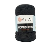 YarnArt Macrame Bavlnená šnúrka - 750 - čierna YarnArt Macrame Bavlnená šnúrka - 750 - čierna