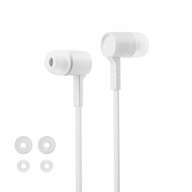 Biele káblové slúchadlá do uší Mini Jack 3,5 mm Biele káblové slúchadlá do uší Mini Jack 3,5 mm
