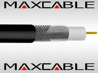 RG6U 1.02Cu kábel, UV gél, čierny, 100m MAXCAB