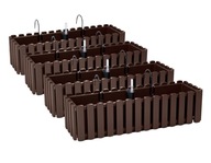 4x balkónový box DDEF600W kvetináč so systémom 4x balkónový box DDEF600W kvetináč so systémom