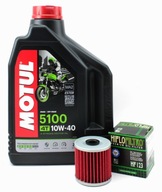 Motocyklový olej MOTUL 5100 10W40 2L + olejový filter