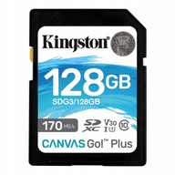Kingston SDXC karta 128GB Canvas Go Plus R170 W90 Kingston SDXC karta 128GB Canvas Go Plus R170 W90