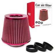 ČERVENÝ športový kužeľový vzduchový filter + 3 kužeľové redukcie ČERVENÝ športový kužeľový vzduchový filter + 3 kužeľové redukcie