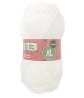 Mäkká hrubá priadza 100% akryl 200g 100m biela XL Mäkká hrubá priadza 100% akryl 200g 100m biela XL