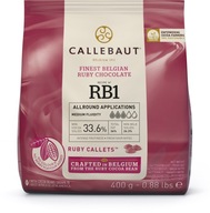BELGICKÁ ČOKOLÁDA ružová Ruby Callebaut 400g BELGICKÁ ČOKOLÁDA ružová Ruby Callebaut 400g