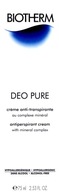 BIOTHERM DEO PURE CREME 75 ml BIOTHERM DEO PURE CREME 75 ml