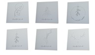 Sada vianočných pohľadníc MINIMAL LINE, 6 kusov Sada vianočných pohľadníc MINIMAL LINE, 6 kusov