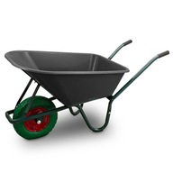 Fúrik s pevnou PVC miskou a pevným zeleným kolieskom Záhradný vozík 250 kg