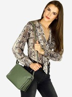 Kožená dámska crossbody kabelka cez rameno zelená MARCO MAZZINI L156o Kožená dámska crossbody kabelka cez rameno zelená MARCO MAZZINI L156o