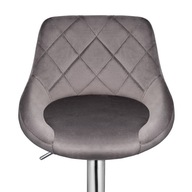 Prešívaná barová stolička HOKER sivej farby