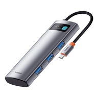 HUB 7v1 Baseus Metal Gleam Series USB-C na USB-C PD 3x USB-A HDMI SD TF HUB 7v1 Baseus Metal Gleam Series USB-C na USB-C PD 3x USB-A HDMI SD TF