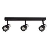 STROPNÉ LAMPY PÁS SVETLOMETY POHYBLIVÉ PODKROJE 3xGU10 CHROMOČIERNA STROPNÉ LAMPY PÁS SVETLOMETY POHYBLIVÉ PODKROJE 3xGU10 CHROMOČIERNA