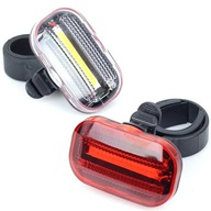 Sada predných + zadných LED COB svetiel na bicykel Sada predných + zadných LED COB svetiel na bicykel