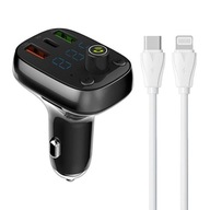 LDNIO Bluetooth C704Q 2USB FM vysielač, kábel USB-C + USB-C LDNIO Bluetooth C704Q 2USB FM vysielač, kábel USB-C + USB-C