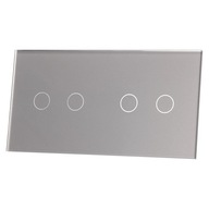 SKLENENÁ TABUĽKA 2+2 (2 PLECHY) - STRIEBORNÁ LIVOLO SKLENENÁ TABUĽKA 2+2 (2 PLECHY) - STRIEBORNÁ LIVOLO