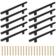 10x Úchytky Matná čierna Nábytková úchytka pre kuchynskú zásuvkovú skrinku 160 mm 10x Úchytky Matná čierna Nábytková úchytka pre kuchynskú zásuvkovú skrinku 160 mm