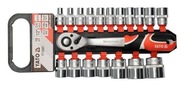 Sada račňových nástrčných kľúčov Yato YT-38681 1/2” 19 prvkov Sada račňových nástrčných kľúčov Yato YT-38681 1/2” 19 prvkov