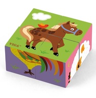Viga Drevené puzzle Farm Puzzle 4 bloky Viga Drevené puzzle Farm Puzzle 4 bloky