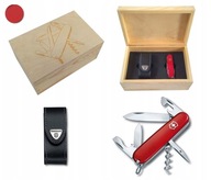 Victorinox 1.3603, vreckový nôž Spartan + kožené puzdro + drevená krabička + gravírovanie