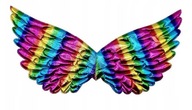 Kostým motýľa jednorožca s farebnými krídlami