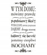 Nápis na stene s citátom - V tomto dome - 174 Nápis na stene s citátom - V tomto dome - 174