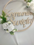 obruč PRVÉ SV. PRIJÍMANIE 30cm s kvetmi obruč PRVÉ SV. PRIJÍMANIE 30cm s kvetmi
