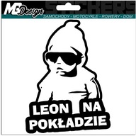 Samolepka LEON V AUTE AUTO 18x14 farba Samolepka LEON V AUTE AUTO 18x14 farba